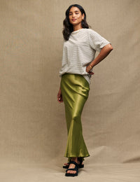 Black & White Stripe Crew Neck Oversized T-Shirt