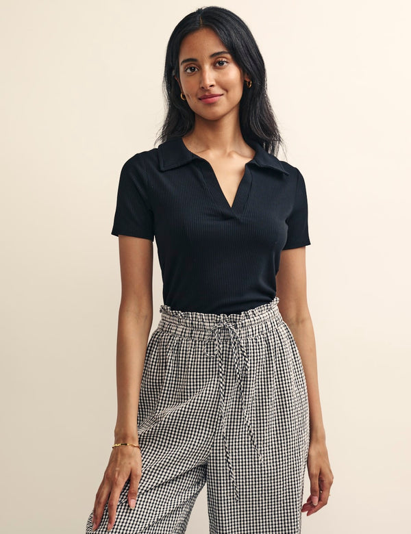 Fearne Cotton Black Polo Top