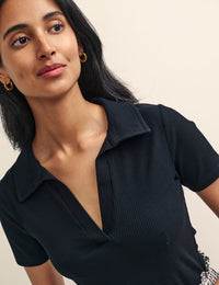 Fearne Cotton Black Polo Top