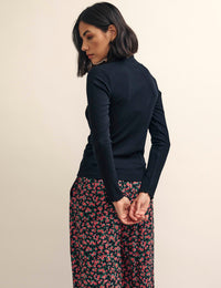 Fearne Cotton Black Funnel Neck Lizzie Top