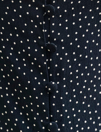 Black Spot Print Lace Detail Cami Top