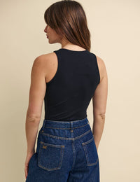 Black Racer Jersey Bodysuit