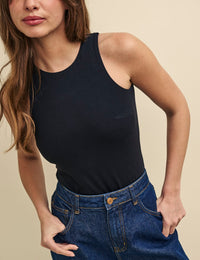 Black Racer Jersey Bodysuit