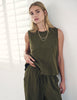 Khaki Green Swing Top