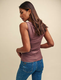 Dusky Pink Cowl Neck Camille Top