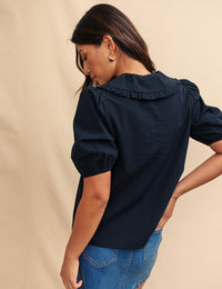 Black Cotton Emmie Blouse